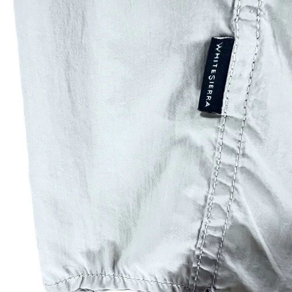 White Sierra Outdoor Shirt Beige Medium Fishing Hiking Vented Rolled Sleeves - Picture 5 of 16